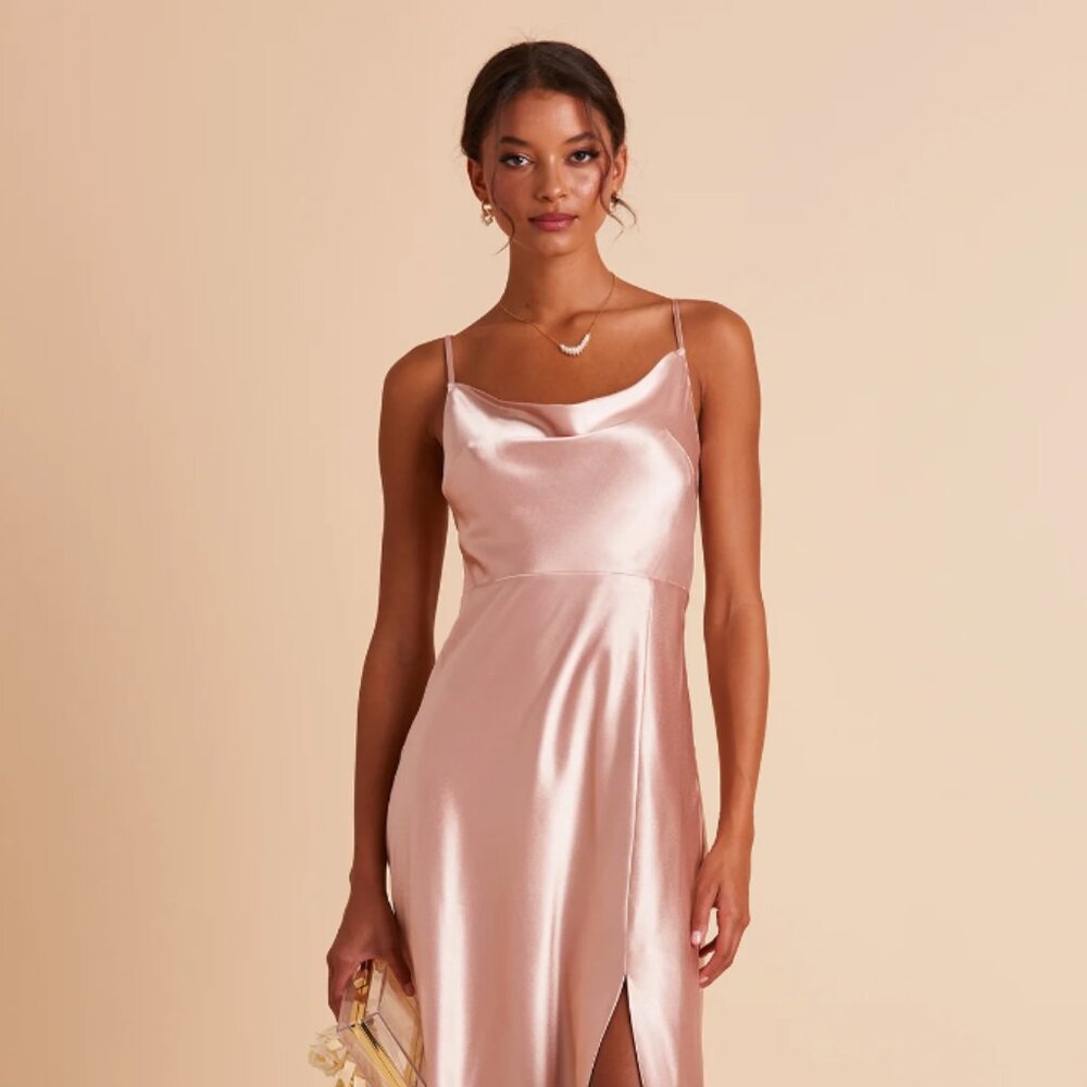 Birdy Grey Lisa Long Dress Rose Gold NWT